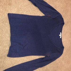 Blue V neck sweater